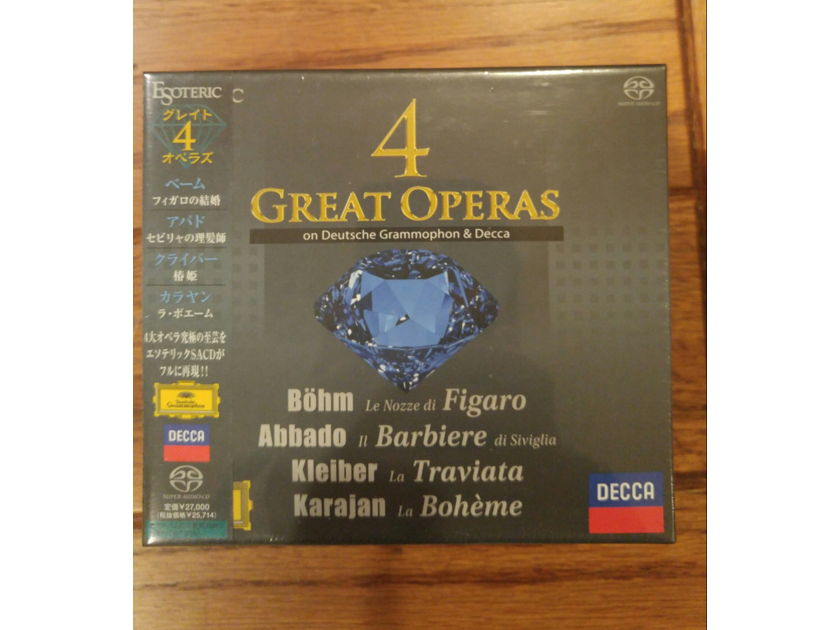 Esoteric SACD - boxset, - 4 Great Operas, Figaro, Barbiere, Traviata, Boheme, Brand New