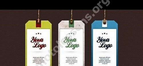 Бирки для Фотошоп, PSD исходник в редакторе №1