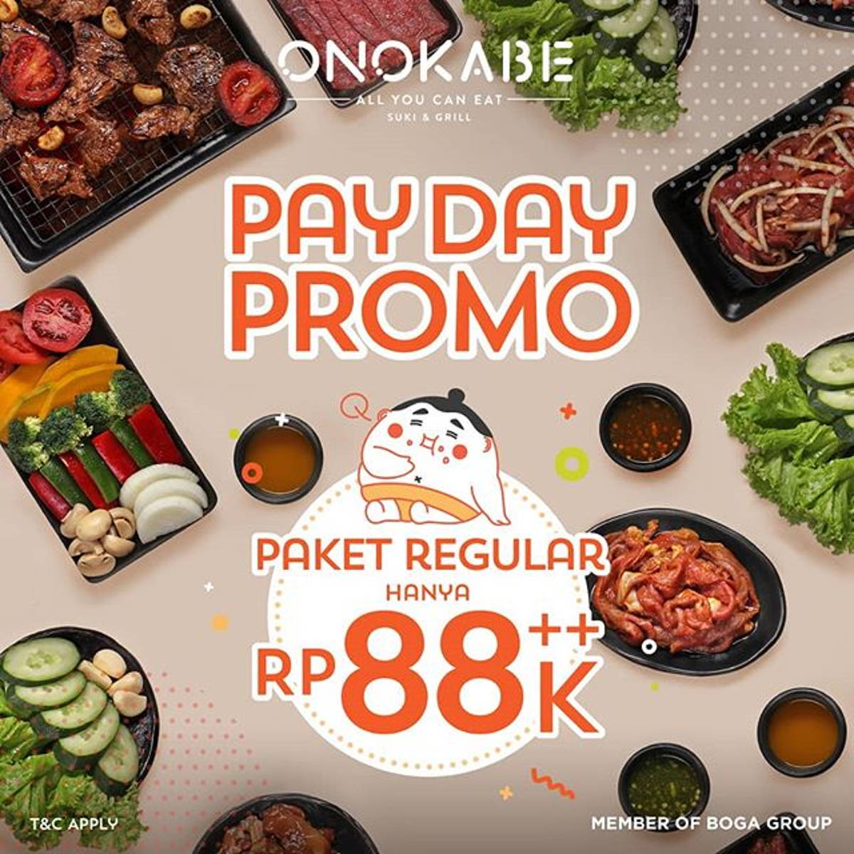 Katalog Promo: Onokabe: PayDay PROMO Paket Reguler hanya Rp 88.000++ - 1