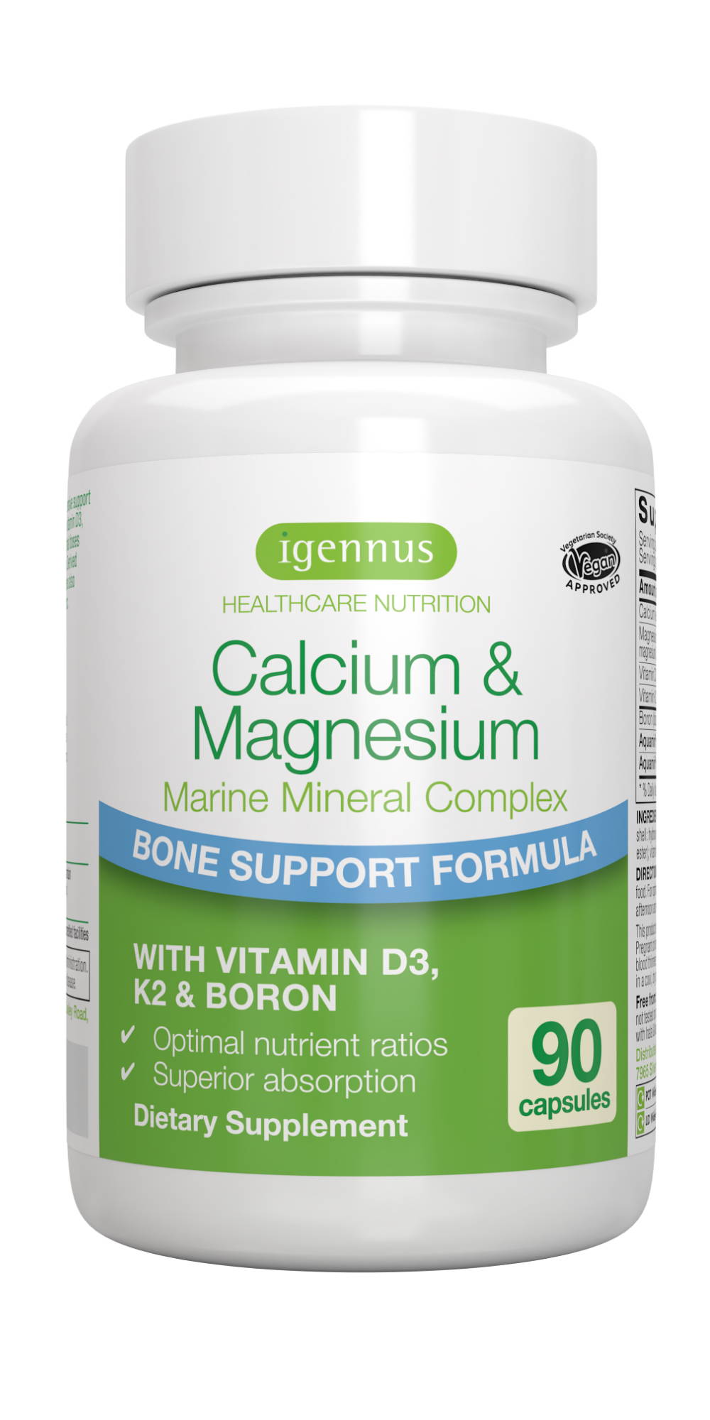 calcium magnesium marine mineral complex provides important nutrients for healthy teeth