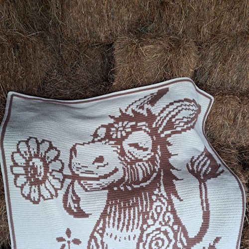 Donkey Daisy | Overlay Mosaic Crochet Blanket PDF Pattern