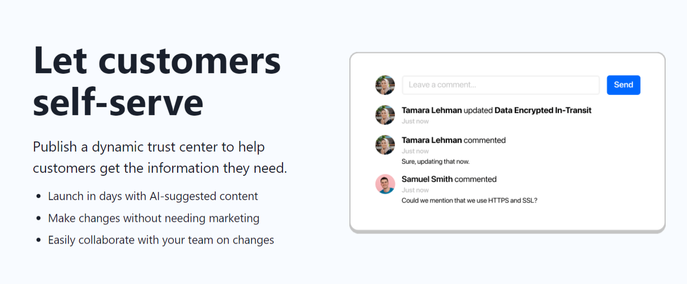 Trustpage product / service