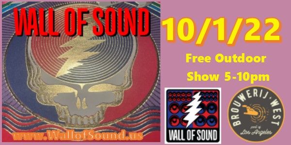 Wall of Sound at Brouwerij West on October 1st FREE Outdoor Show 5-10. promotional image