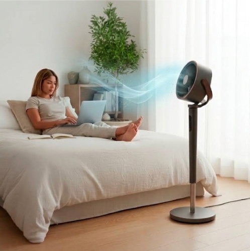 Ventilador 3D Flow BRIZO en dormitorio