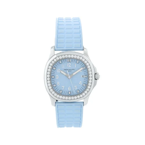 Patek Philippe Aquanaut Lady Luce 5067A-022 SS RARE Light Blue Dial / Diamond Bezel Aquanaut