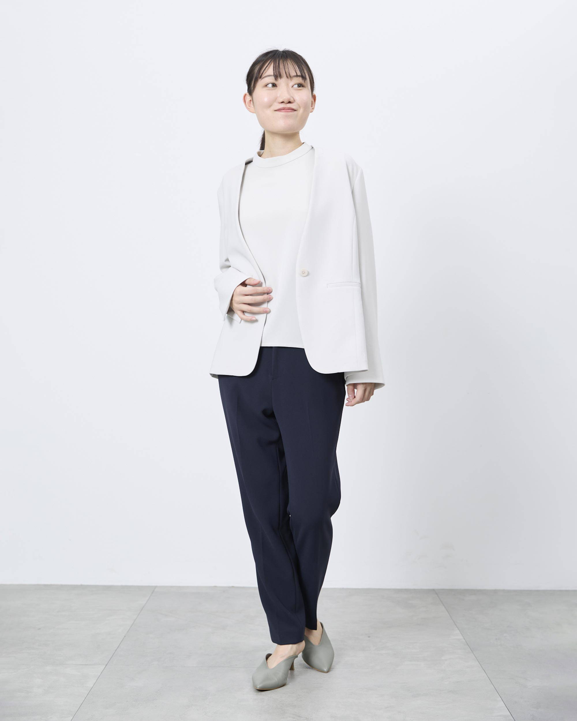 ノーカラージャケット（リニューアル）着用レビュー