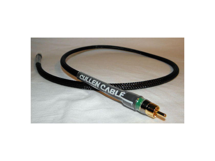 Cullen Cable True 75 Ohm 1 Meter Digital rca cable made in the usa!