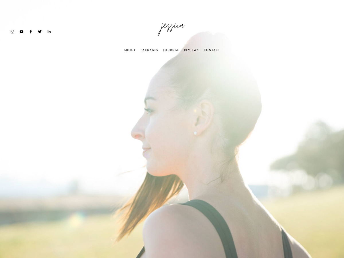 Screenshot of Personal Blog: Jessica Manning, from the blog examples collection.