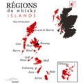 Carte région du Whisky Islands localisation de la distillerie écossaise Isle of Raasay