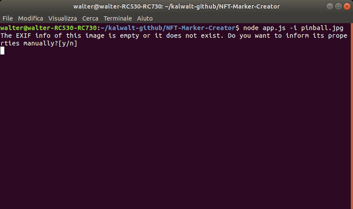 NFT-Marker-Creator with the node app and exif
