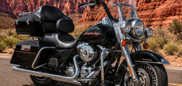 2013 HARLEY-DAVIDSON FLHRC ROAD KING CLASSIC (VIVID BLACK) motorcycle for rent near Las Vegas, NV