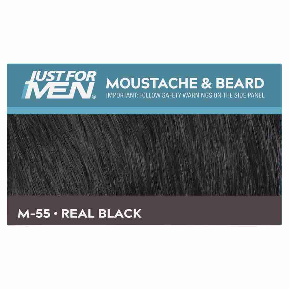 Just For Men Moustache & Beard Brush-In Colour Gel Real Black - Image 5