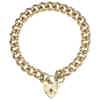 Gold heart padlock bracelet - Pobjoy