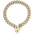 gold heart padlock bracelet - Pobjoy