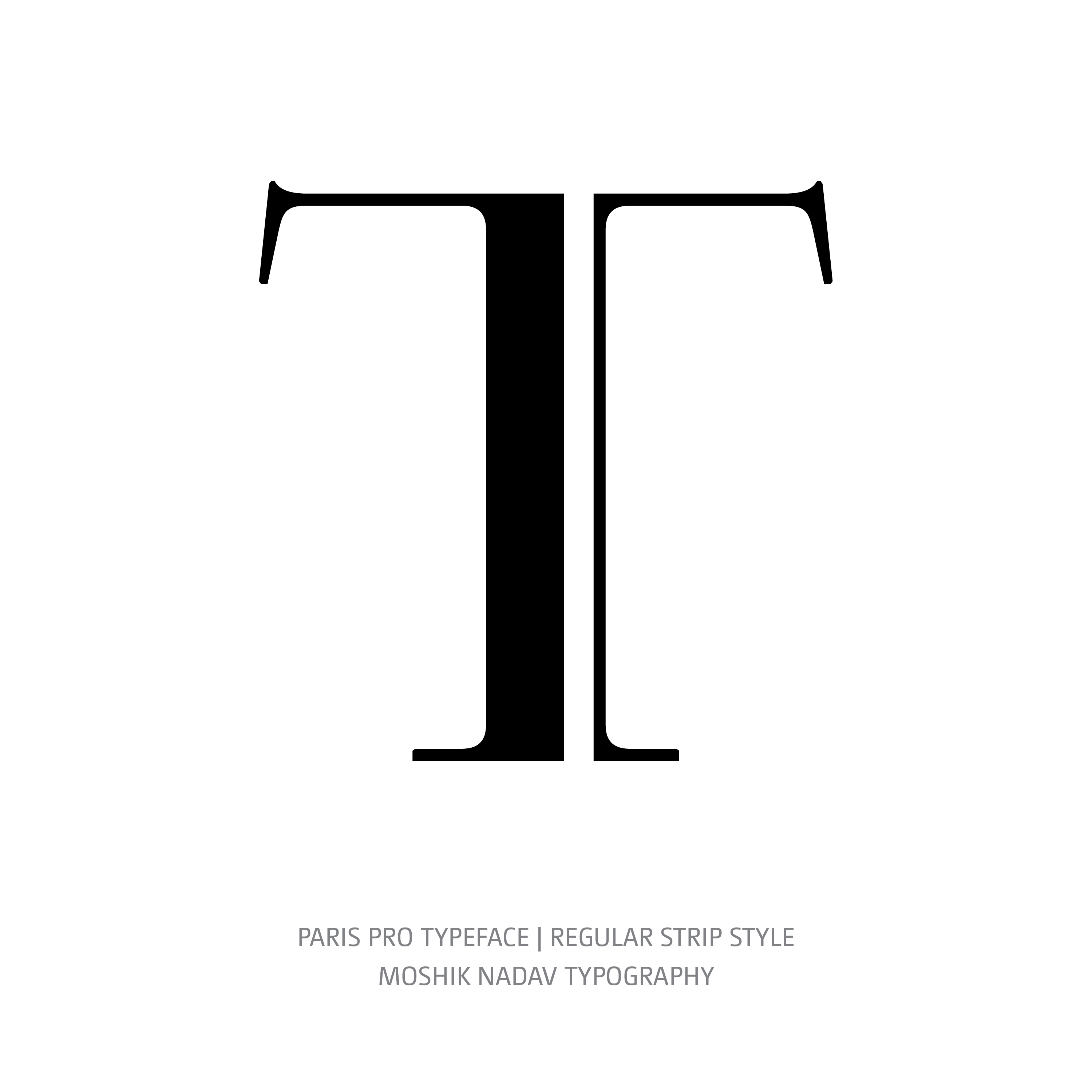 Paris Pro Typeface Regular Strip T