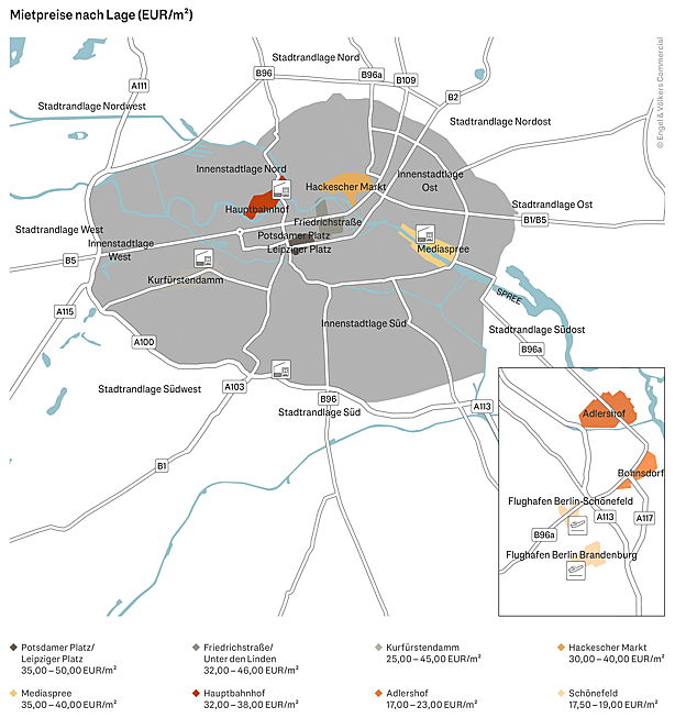  Berlin
- Marktreport Büroflächen Berlin 2024 - Lagekarte