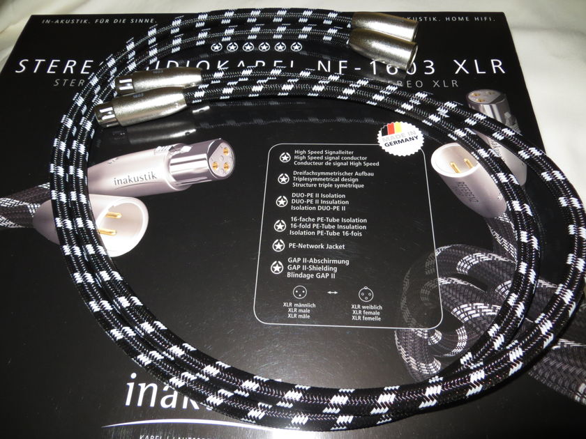 Inakustik Reference NF-1603   1M Pair XLR Interconnects