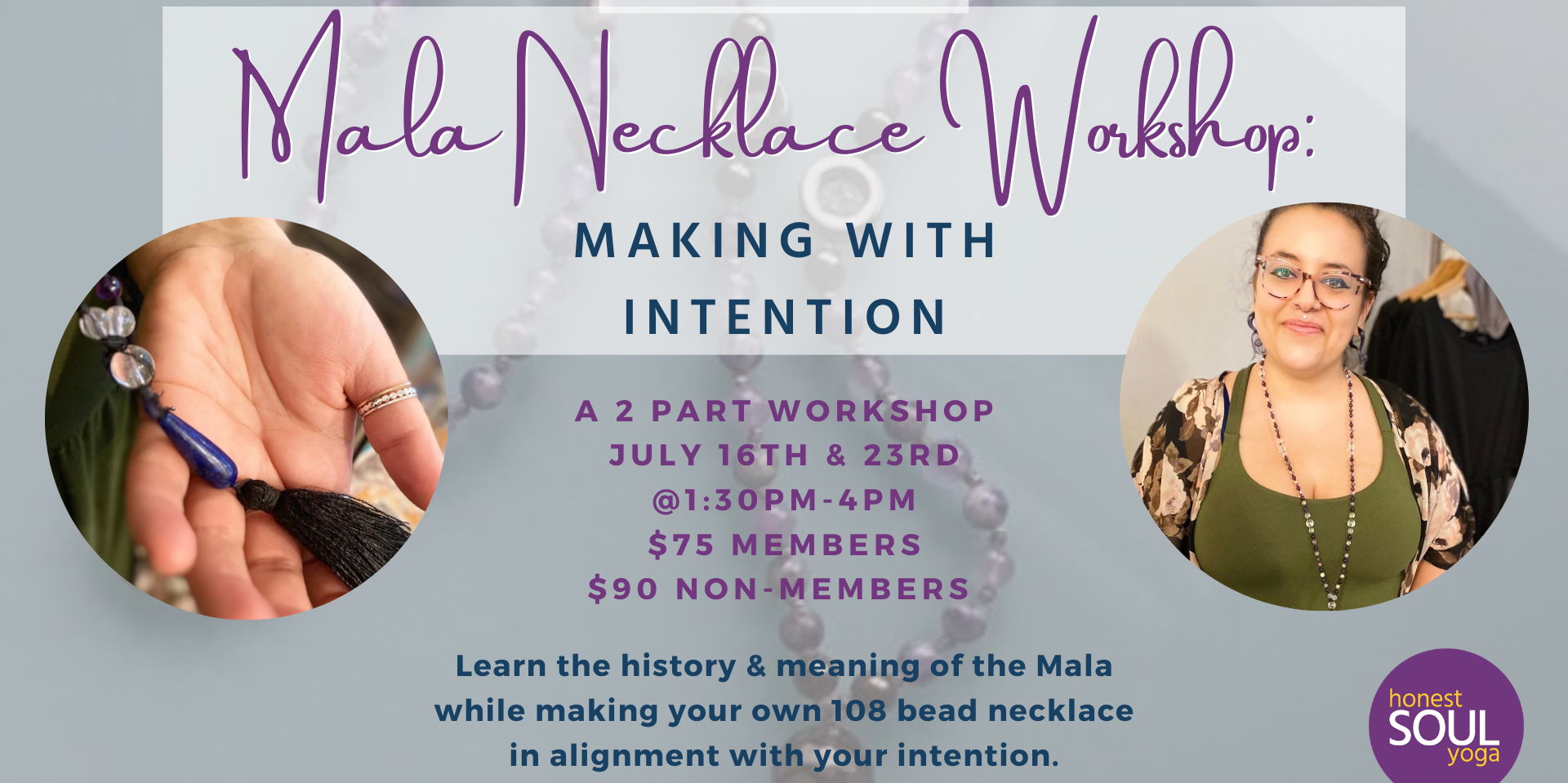 Mala Necklace Workshop:Making with Intention w Andrea promotional image