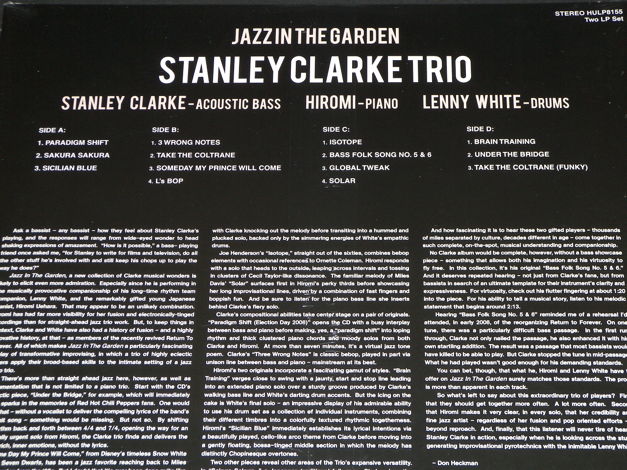 Stanley Clarke Trio - Jazz In The Garden Lmtd. Edition ...