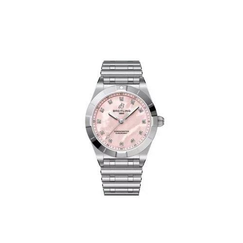 Chronomat 28 Stainless Steel / Pink MOP
