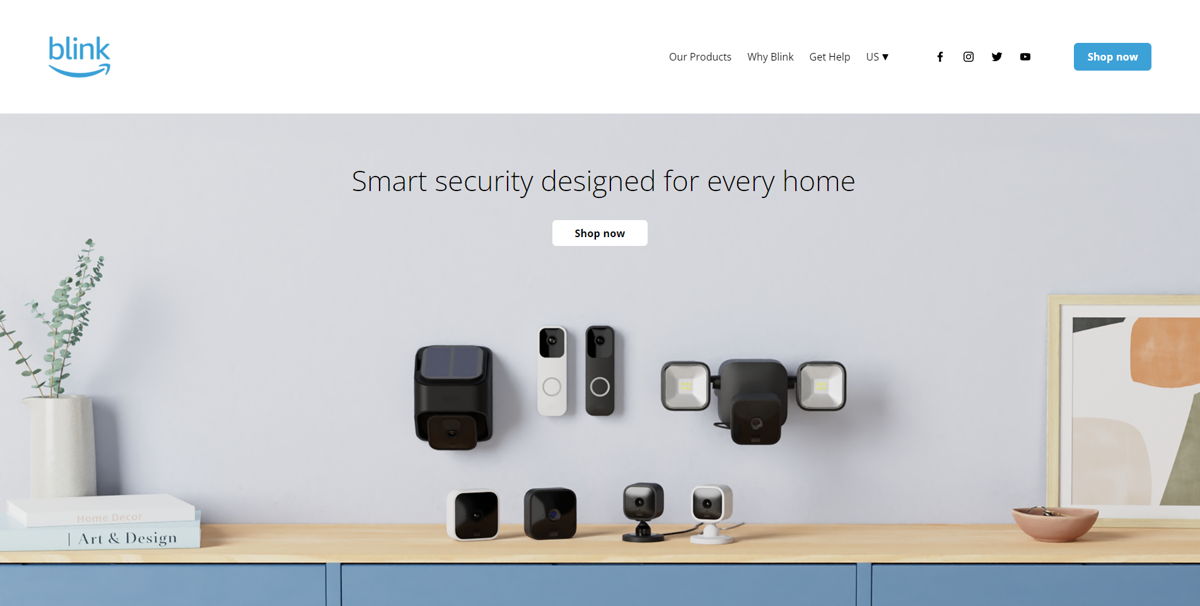 Screenshot of Blink, from the squarespace ecommerce examples collection.