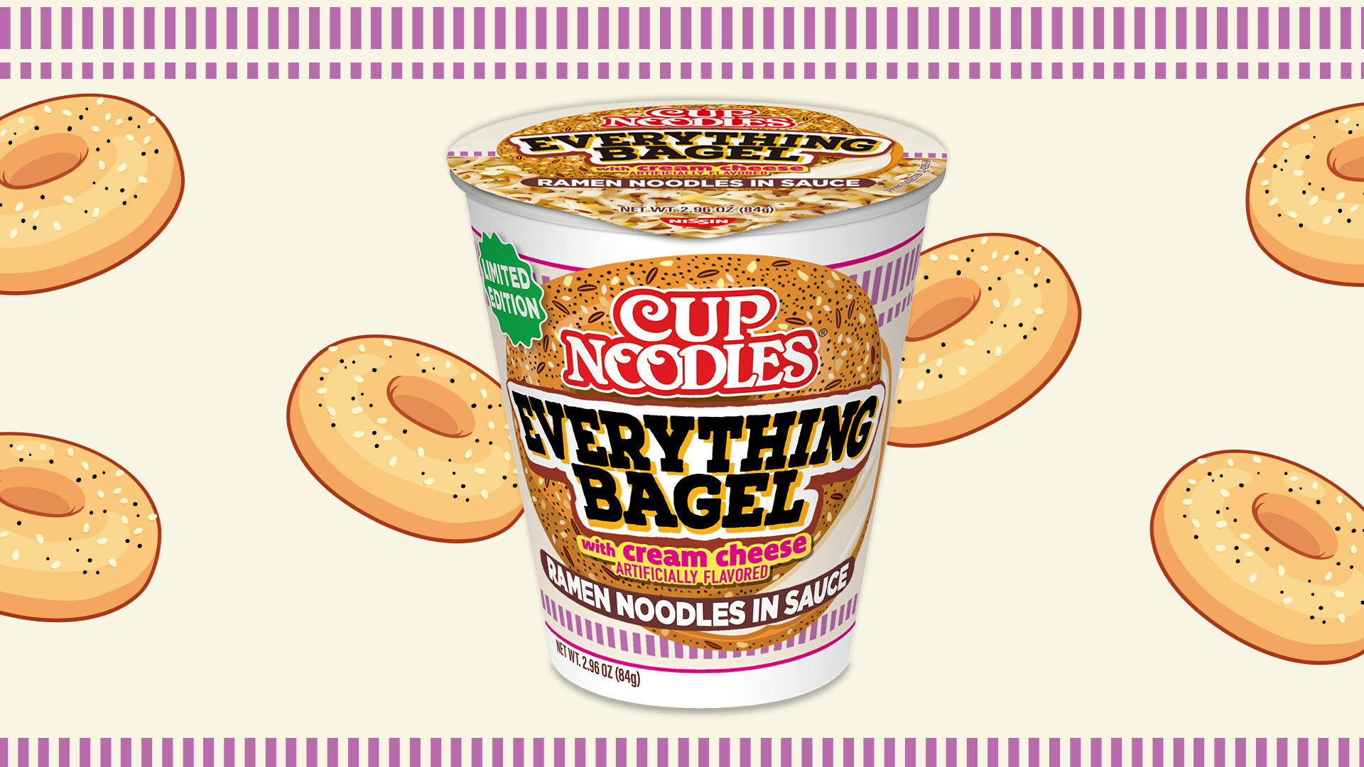 Nissin’s Cup Noodles Keeps Coming for Breakfast, Announces Everything Bagel and Cream Cheese Flavor