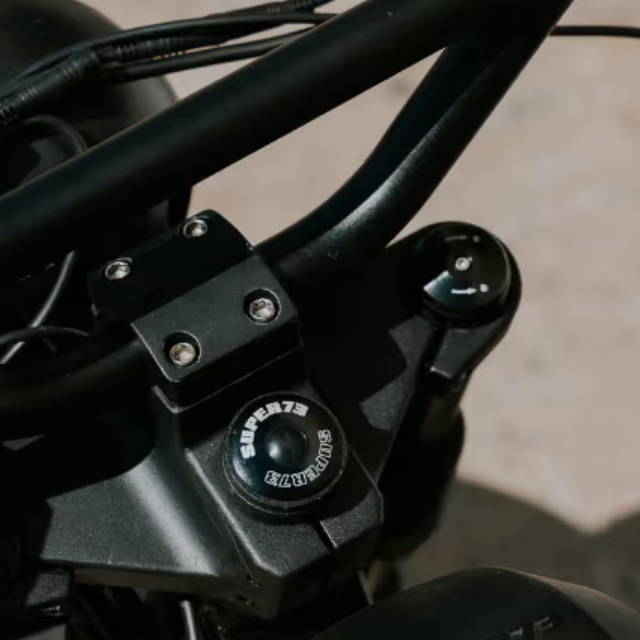 the handlebars on a Super73 S2