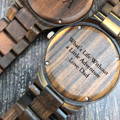 Wood Watch with Quote Engraved for Graduation