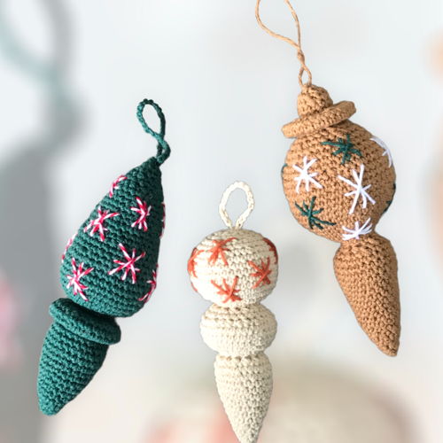 Crochet pattern for crazy Christmas balls