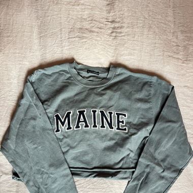 Green/blue Brandy Melville cropped sweatshirt