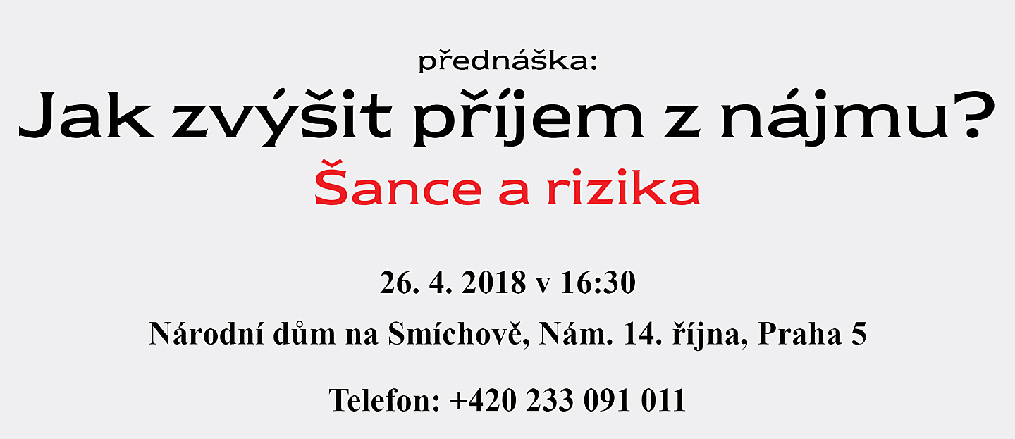  Praha 5, Smíchov
- Přednáška
