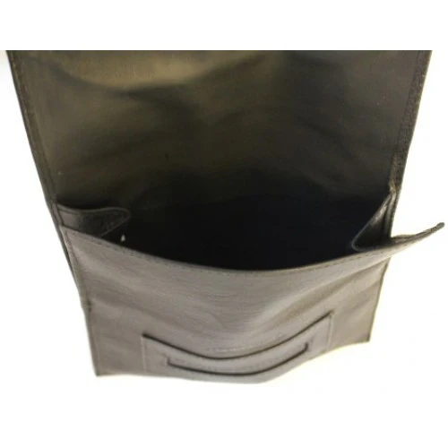 Tobacco Full Grain Leather Pouch. Black. Style number 11048 (Florentino Leather Hide & Chic) - Image 3
