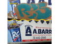 sensitive surface graffiti remover used to remove graffiti from semi truck 
