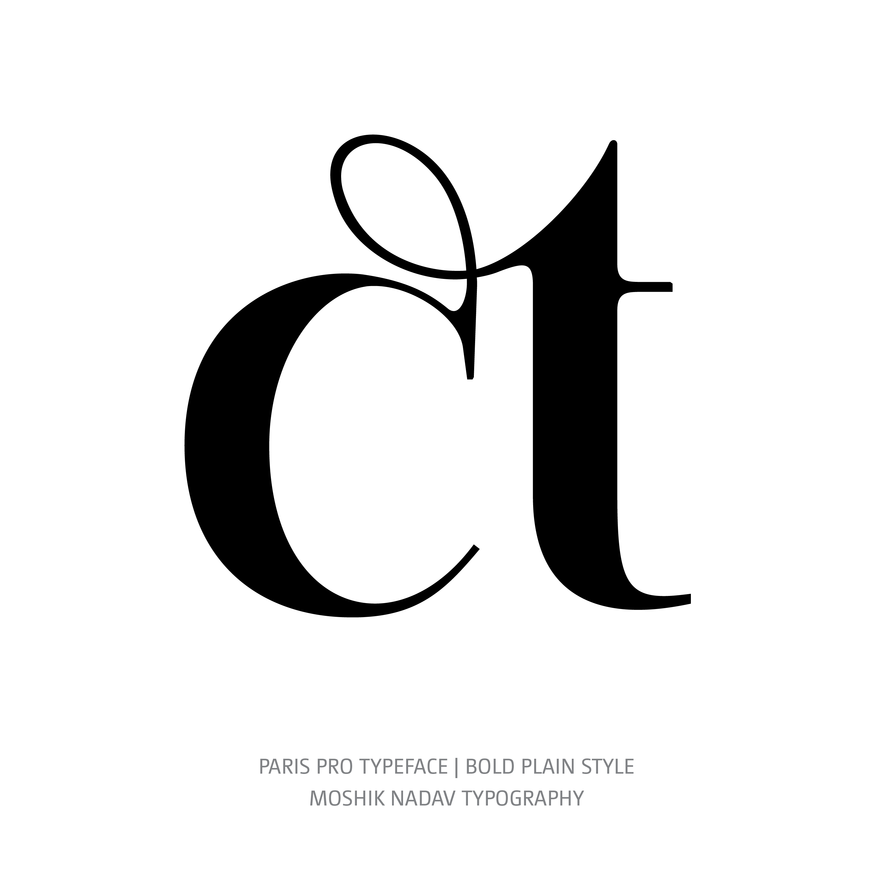 Paris Pro Typeface Bold ct ligature