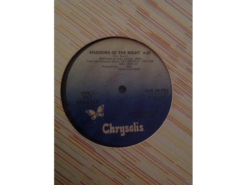Pat Benatar - Shadows Of The Night Chrysalis Records Promo 12 Inch Single Vinyl NM