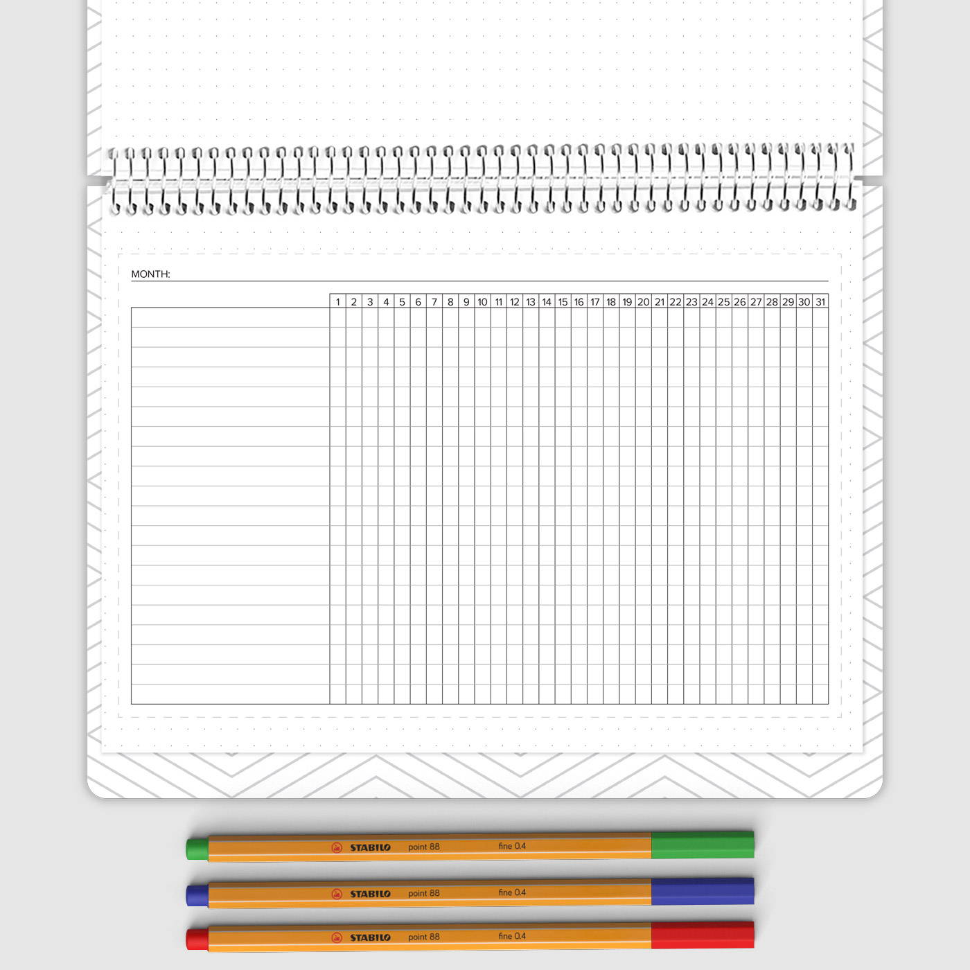 amplify planner large habit tracker insert
