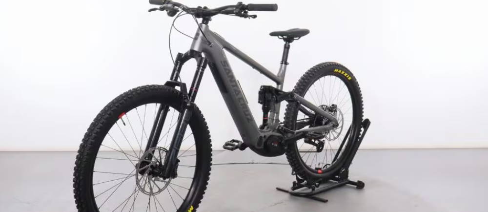 a Santa Cruz Vala E-Bike full suspension electric mountain bike