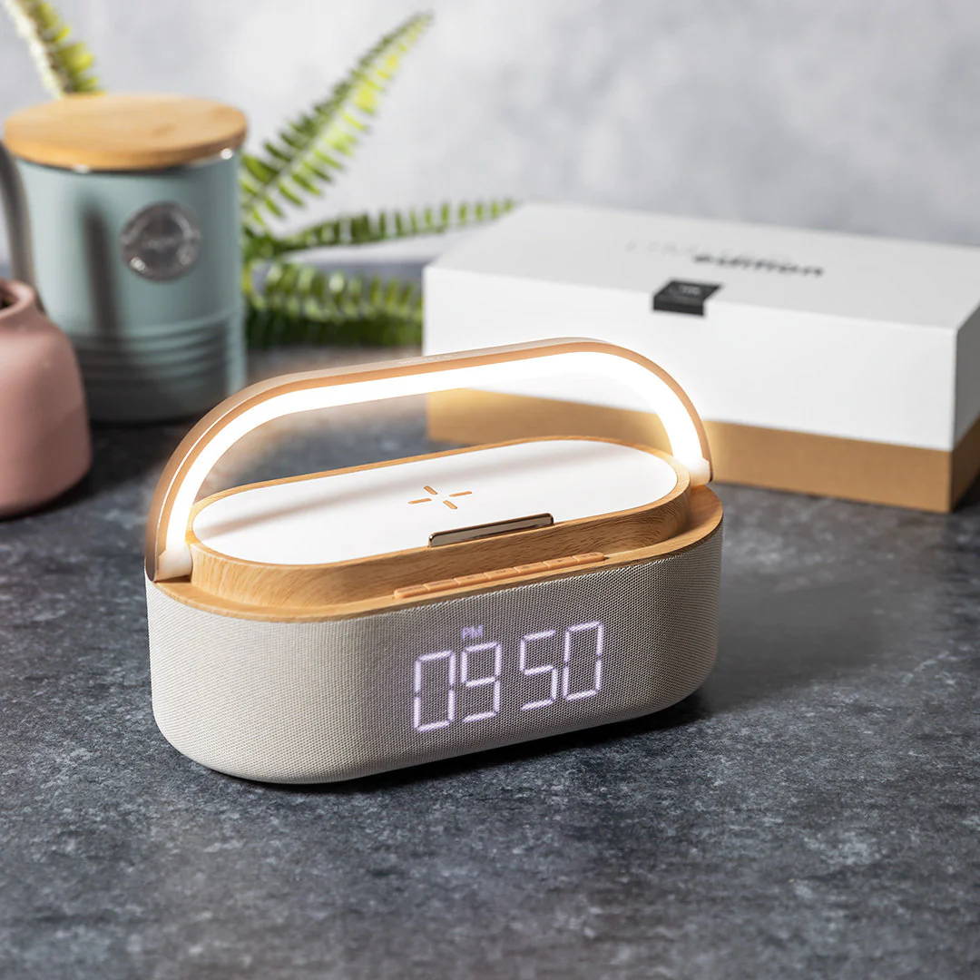 6 IN 1 MULTIFUNCTION WIRELESS CHARGER ALARM CLOCK