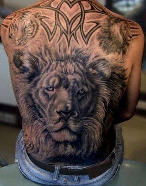 Tatouage Lion et Tigre Art