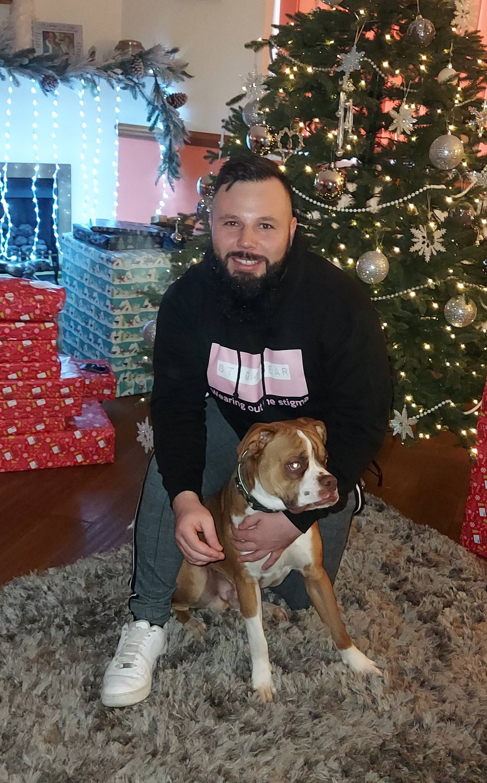 Man Made Beard Company Owner Connor Rogers With Boxer Dog Tyson