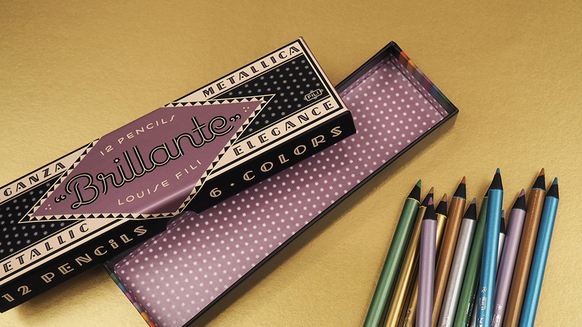 Vibrant Italian-Inspired Packaging for Louise Fili Brillante Pencils |  Dieline - Design, Branding & Packaging Inspiration