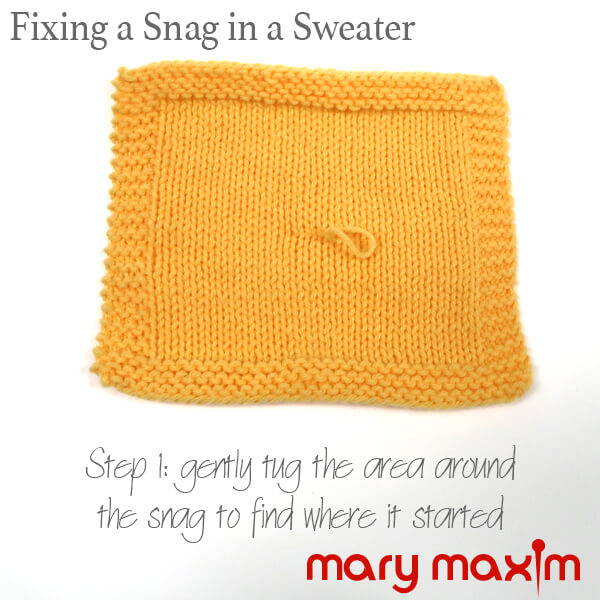 Fixing a snag in a sweater- Step by Step Tutorial! – Mary Maxim
