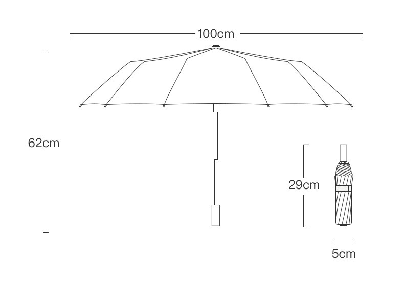 Sunphio Travel Pocket Umbrella Windproof UV Protection