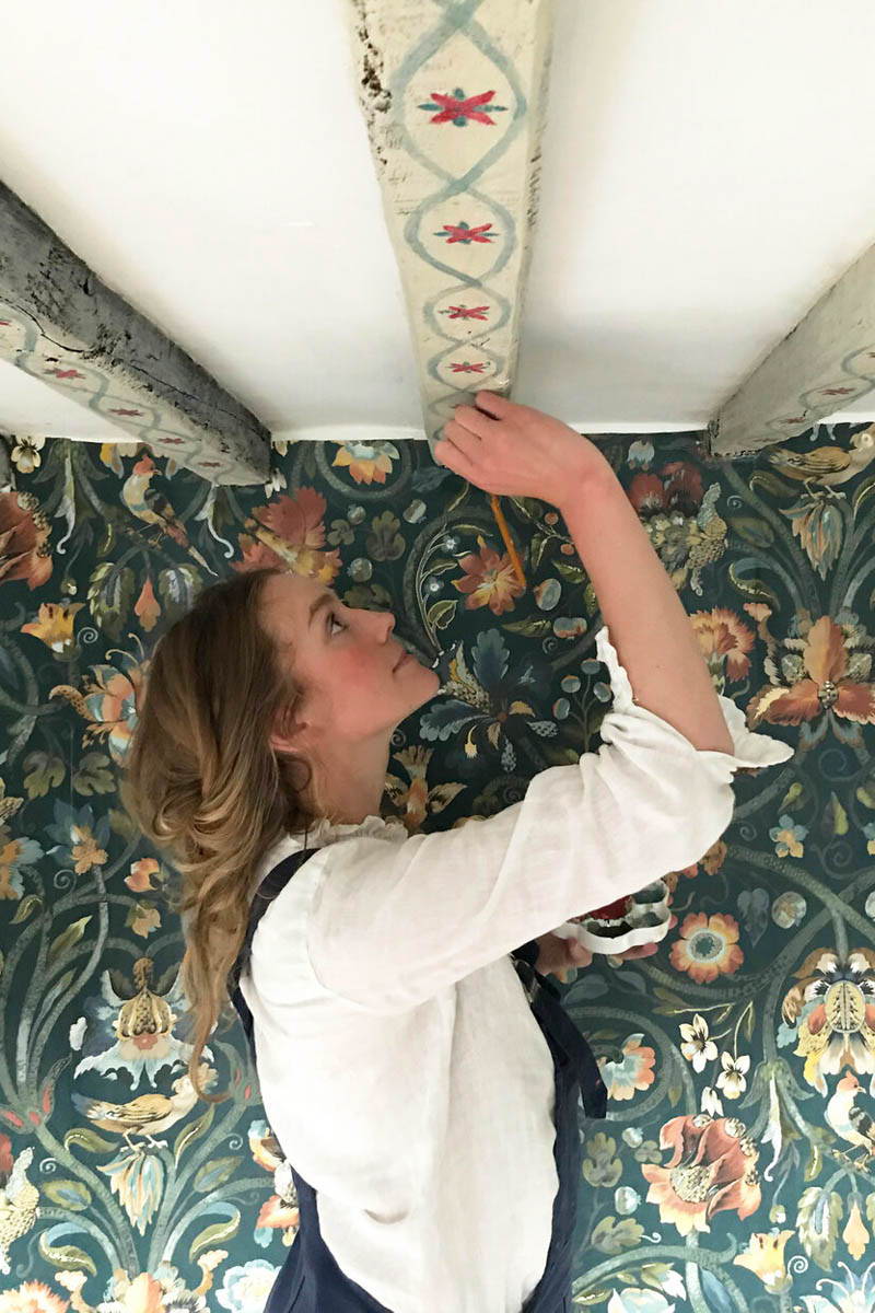 Tess Newall, decorative artist and set designer, has collaborated with YOLKE to create a bespoke pop-up at Liberty in London
