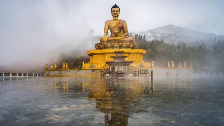 The foundation stone for Buddha Point was laid in 2006 to commemorate the centenary of the Bhutanese monarchy, symbolizing the country's commitment to Buddhism and its royal heritage