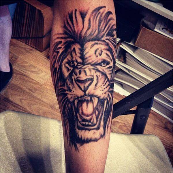 Tatouage Lion Avant Bras Rugissant