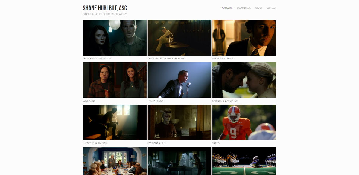 Screenshot of Shane Hurlbut, ASC, from the videography websites collection.