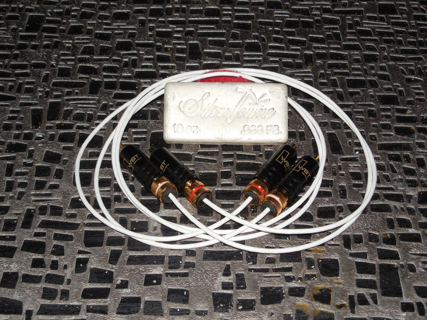 Silver RCA interconnects 1 meter WBT 0-144 RCA