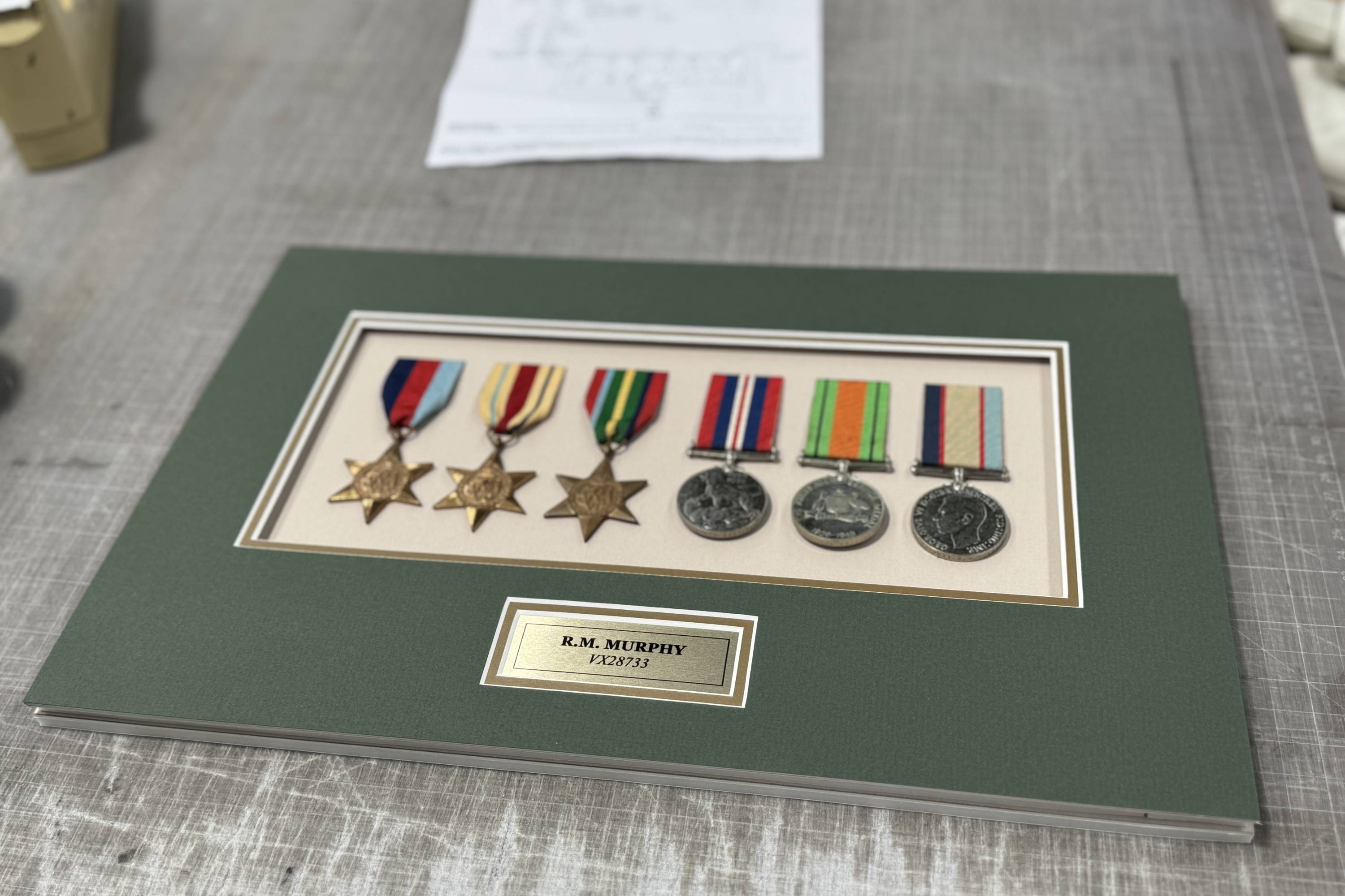 Framed War Medals by FRAMING TO A T