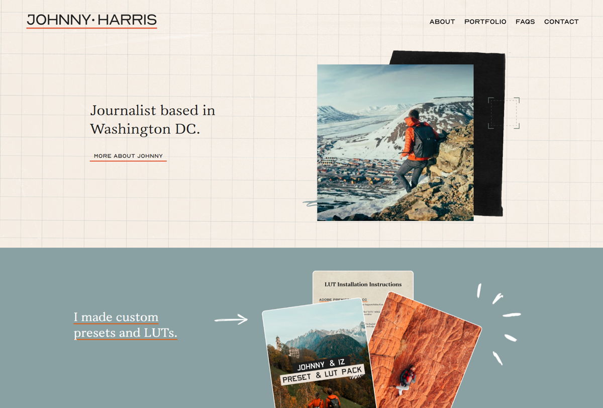 Screenshot of Johnny Harris, from the filmmaker portfolios collection.